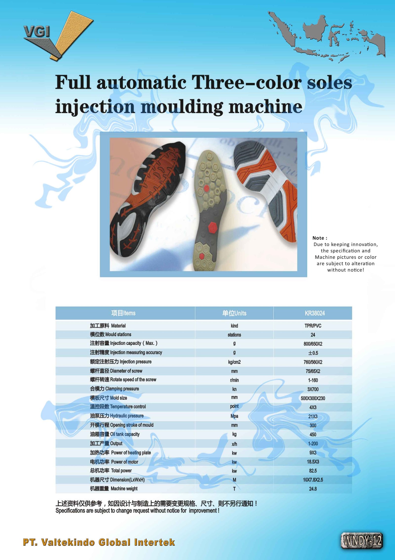 FULL AUTOMATIC THREE COLORS SOLES 