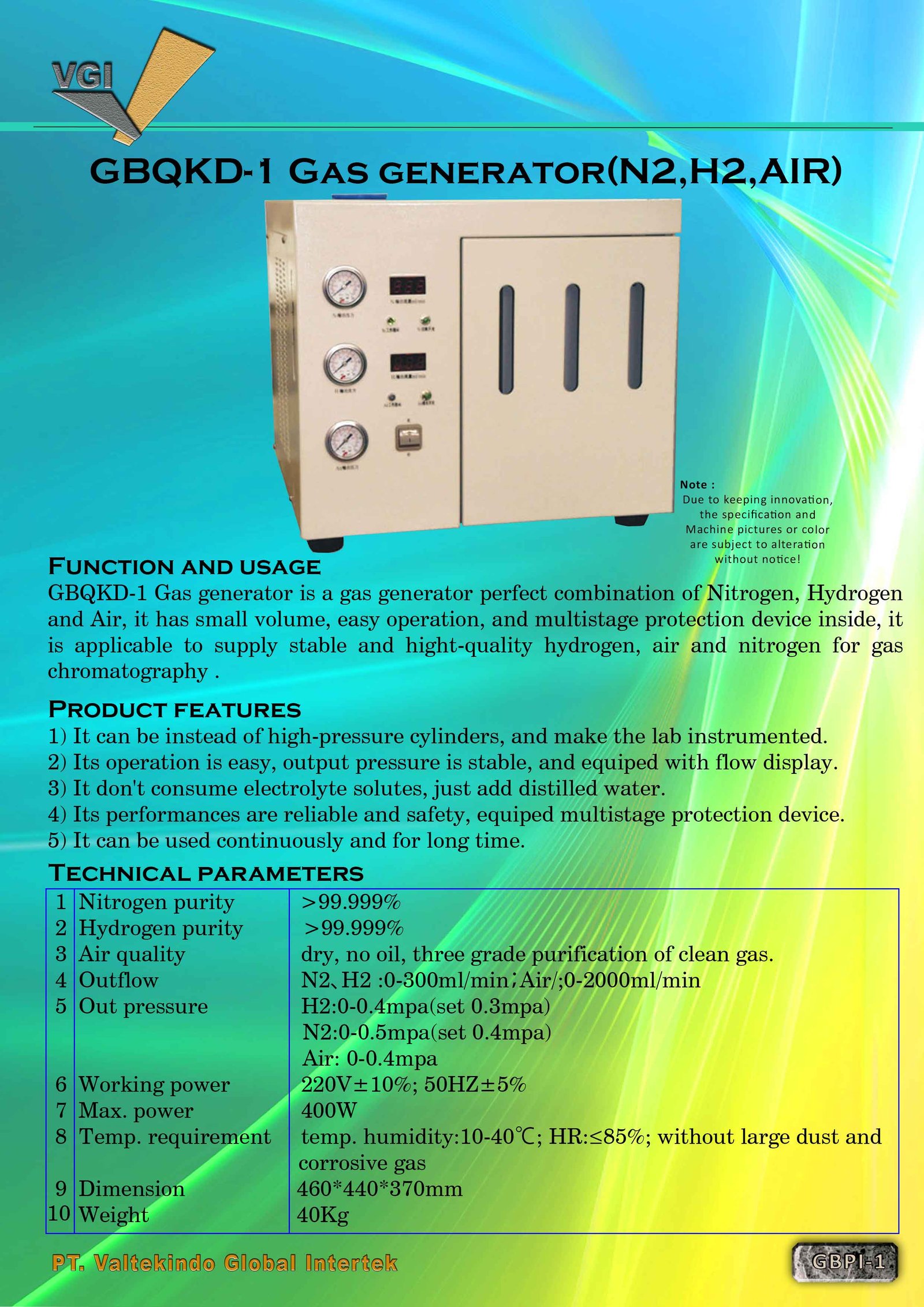 Gas Generator (N2,H2,AIR)