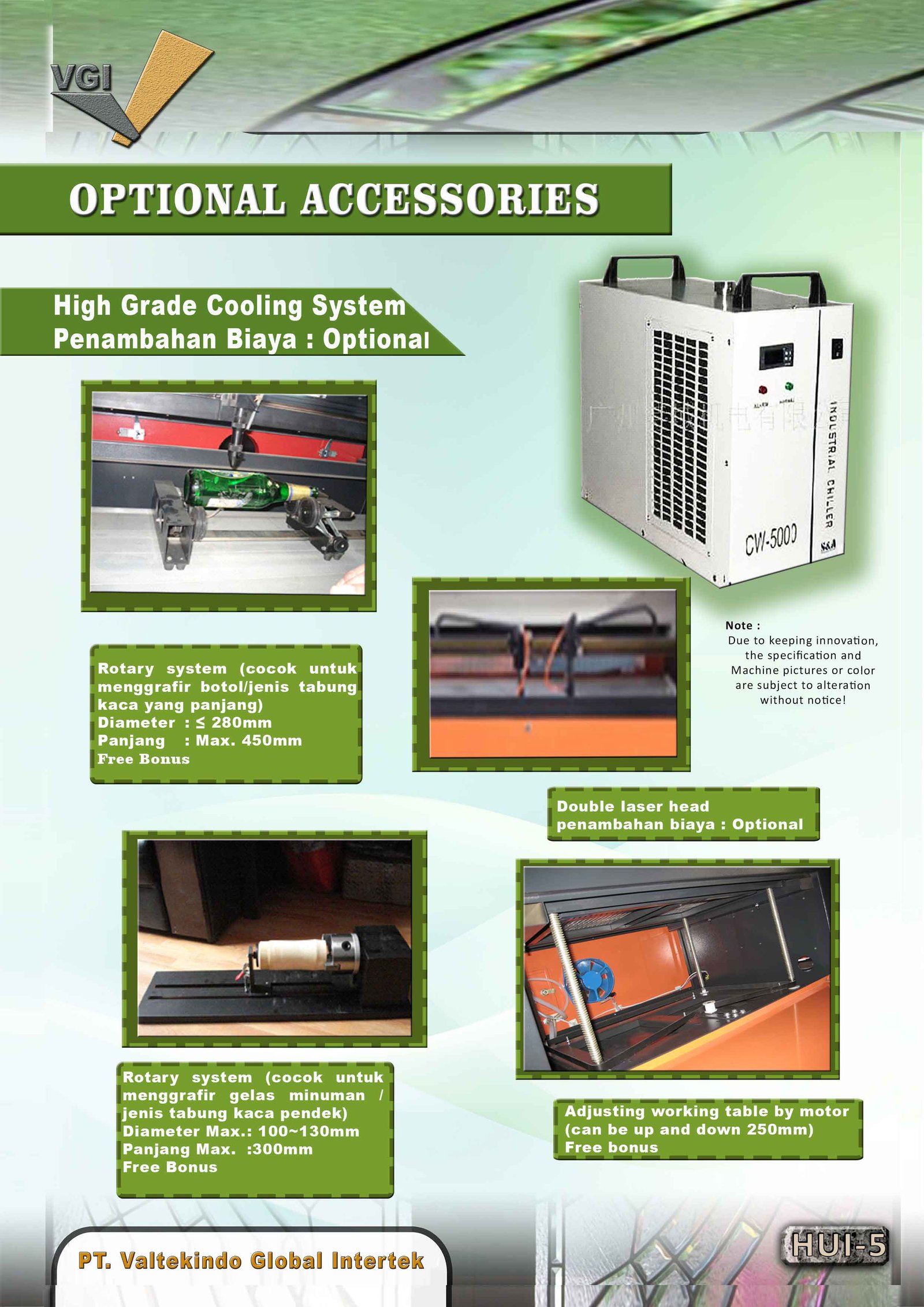 Grafir Laser & Potong (Khusus Non Logam) Optional Accessories 