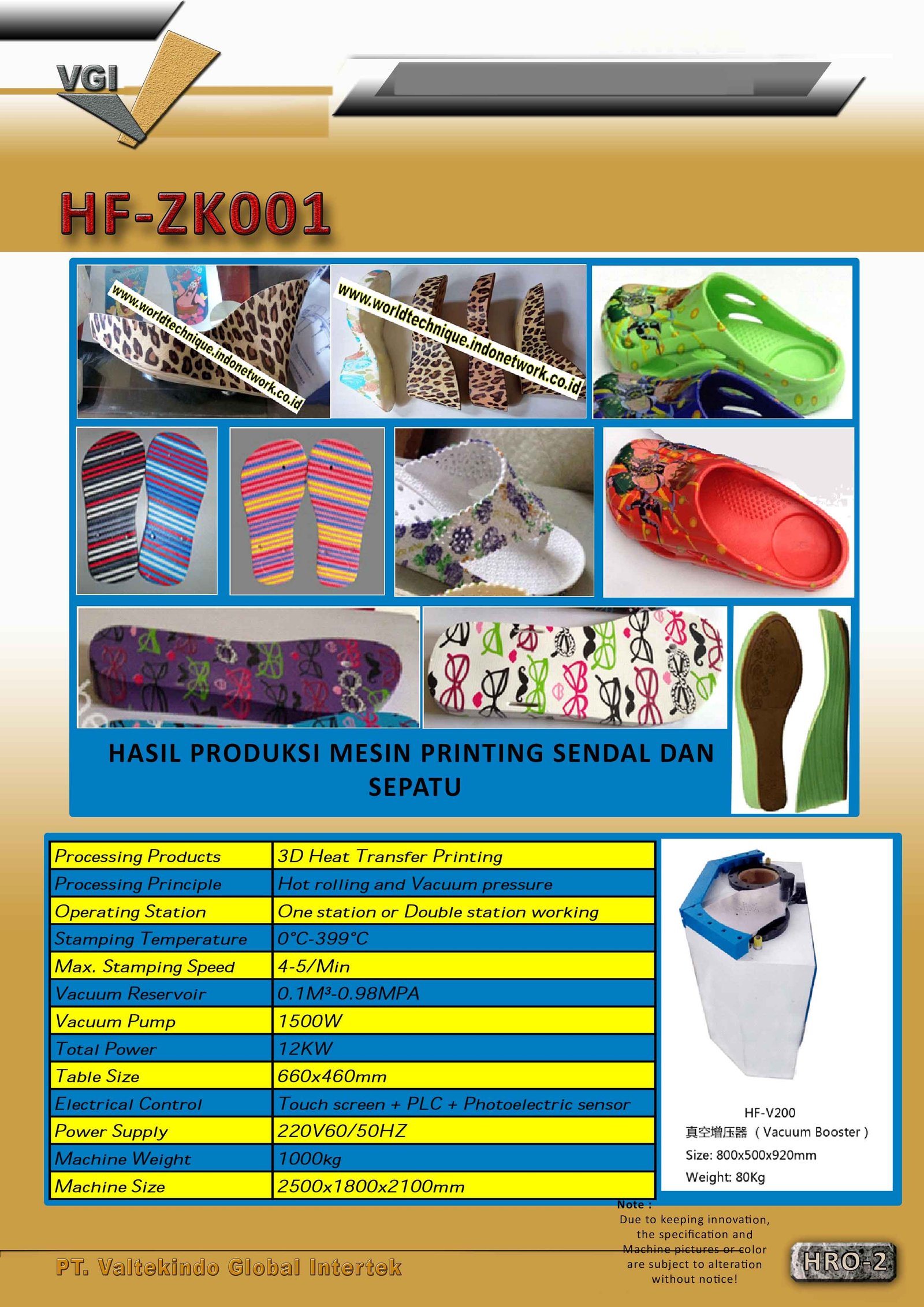 Hasil Produksi Mesin Printing Sendal Dan Sepatu