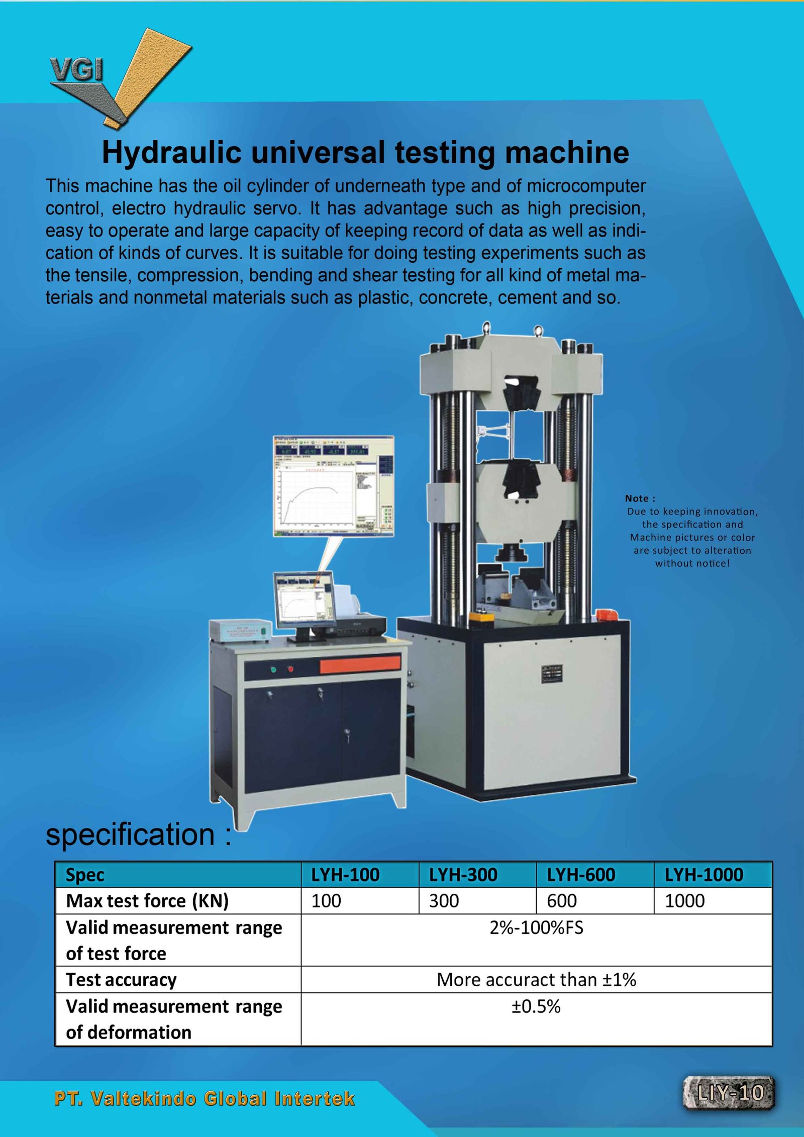 Hydraulic Universal Testing Machine