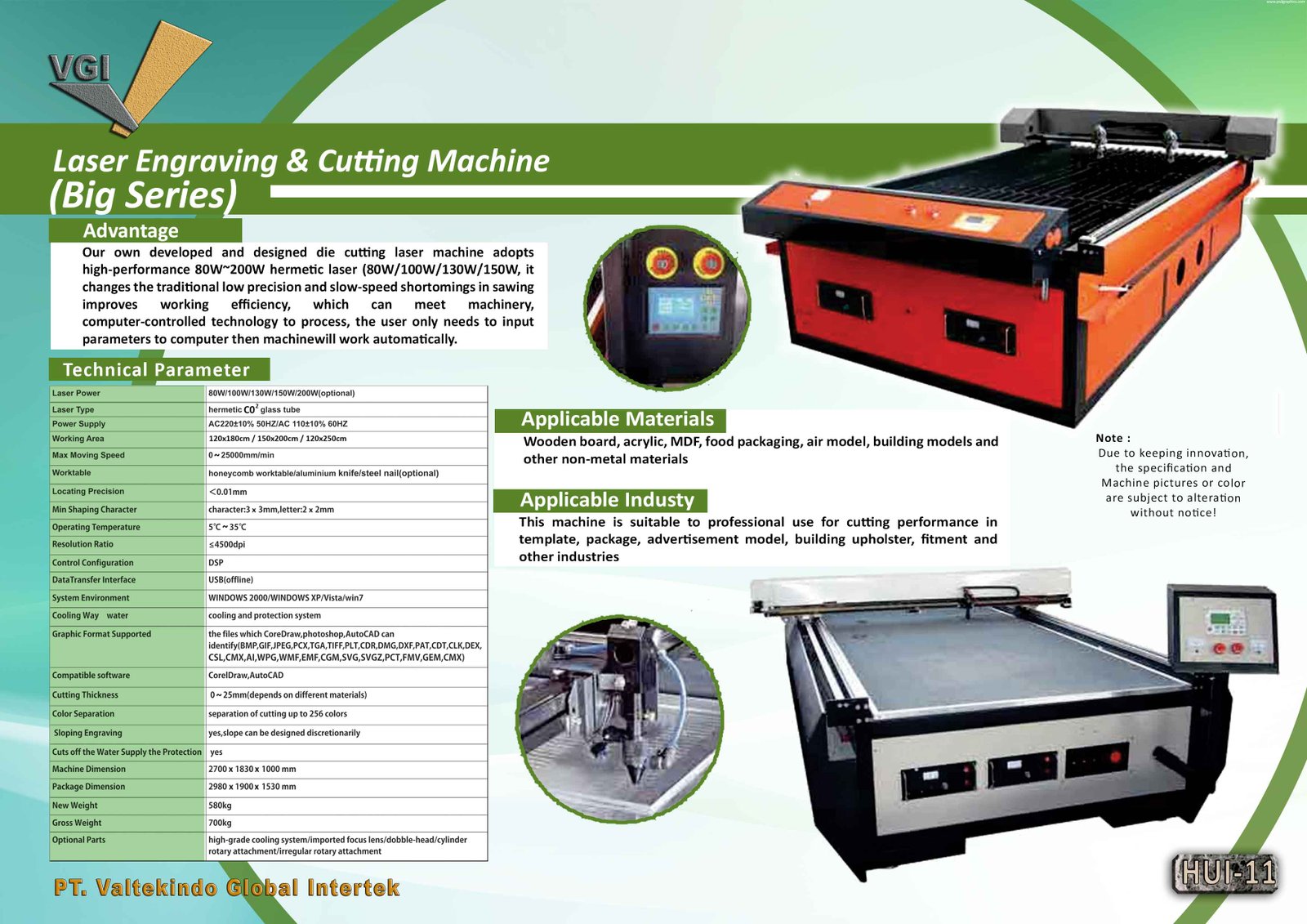 Laser Engraving & Cutting machine (Big Series)