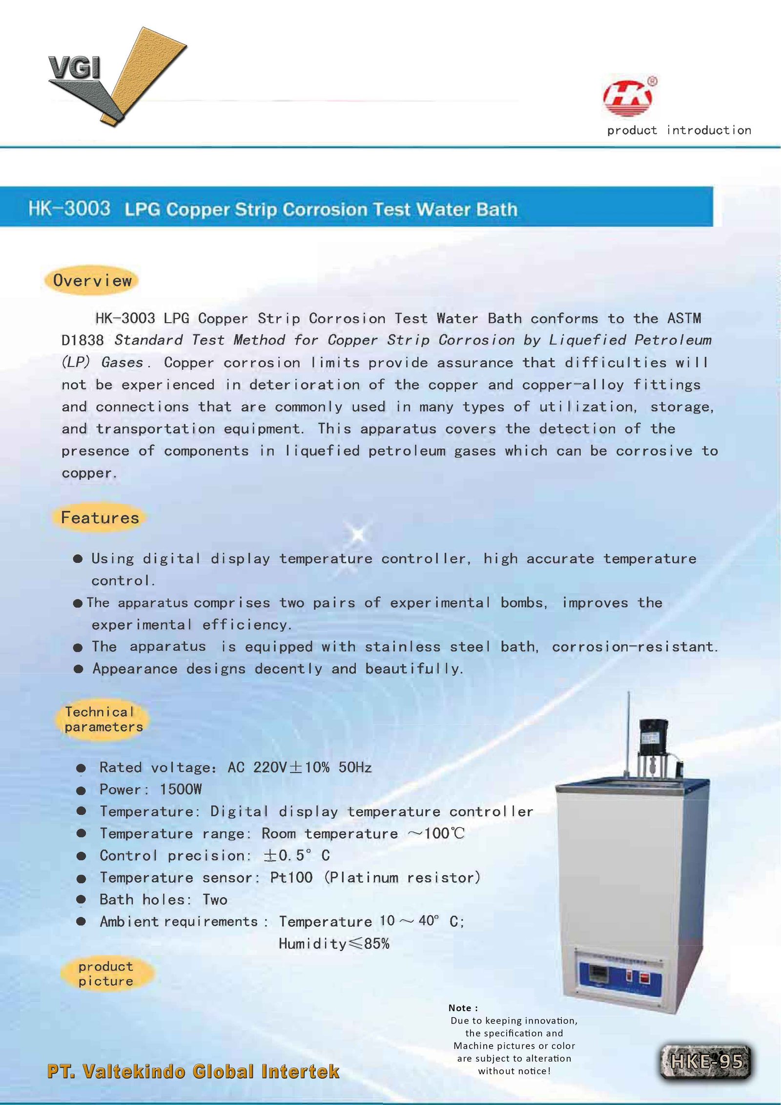 LPG Copper Strip Corrosion Test Water Bath