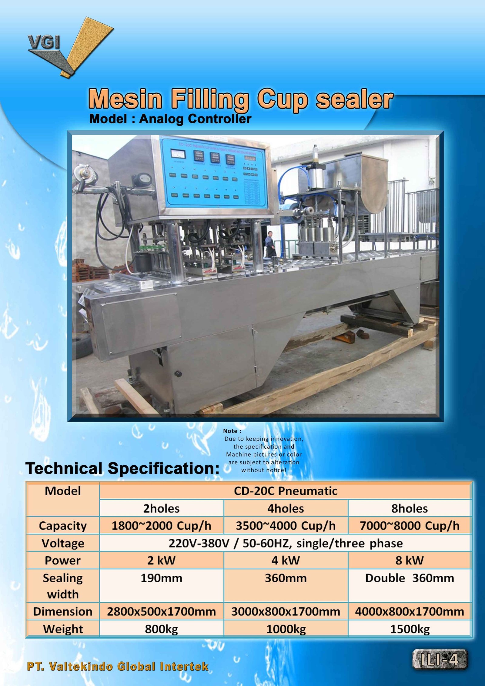 Mesin Filling Cup sealer