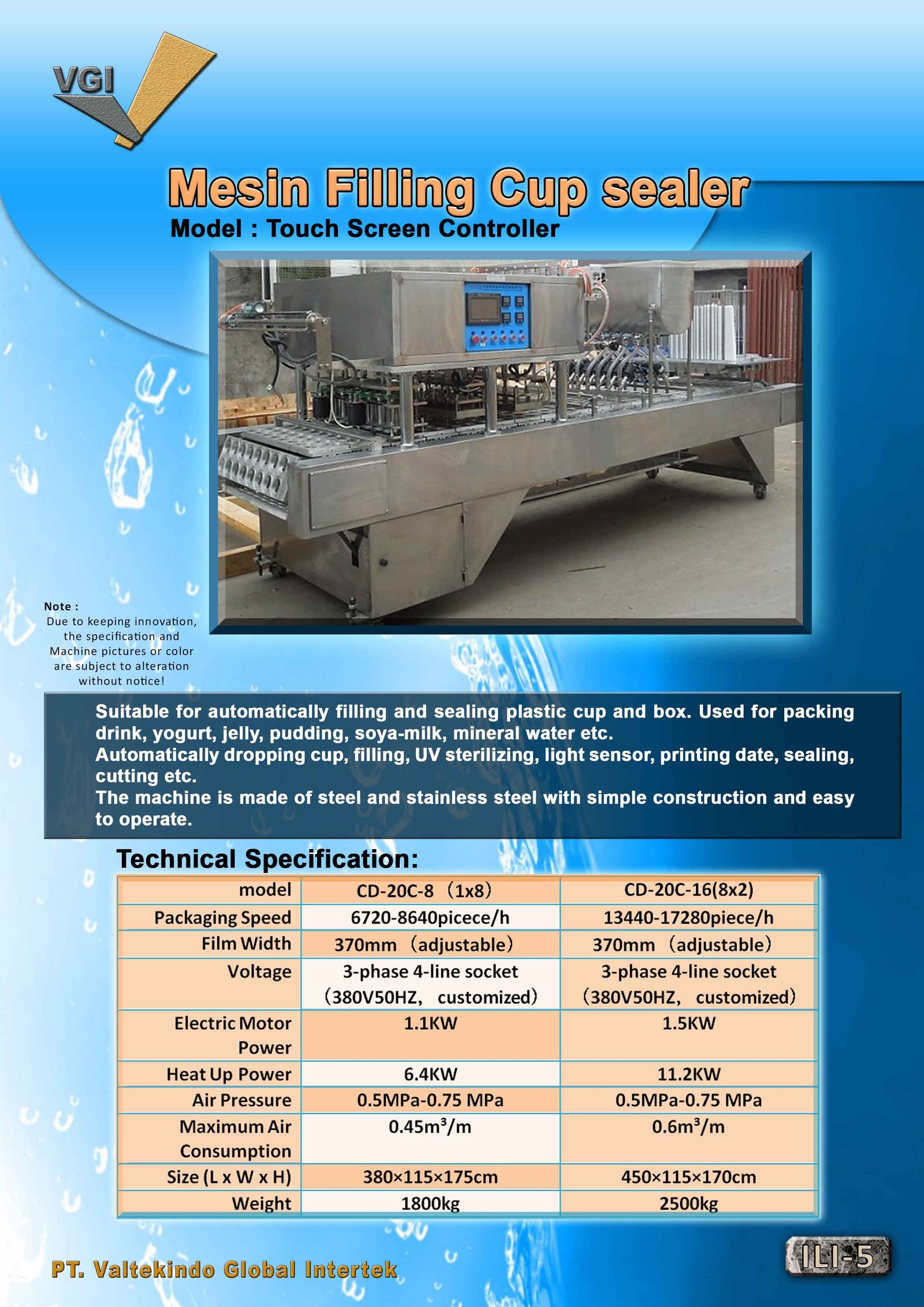 Mesin filling Cup sealer2