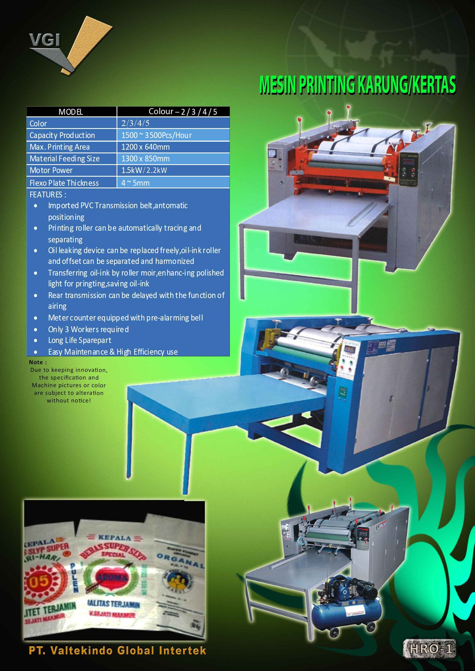 Mesin Printing Karung Plastik