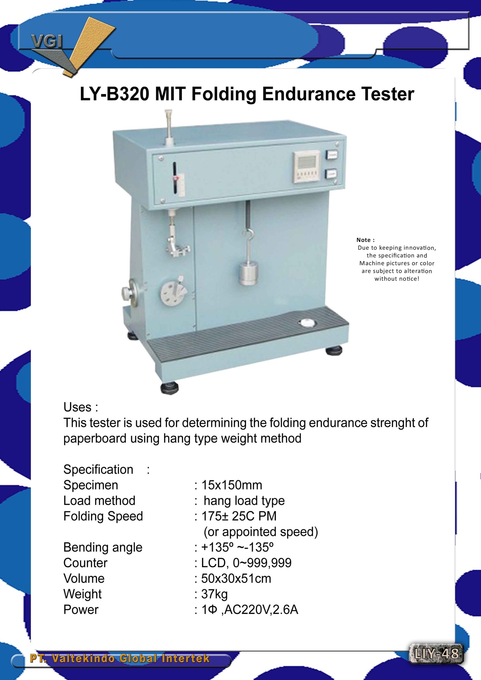 MIT Folding Endurance Tester