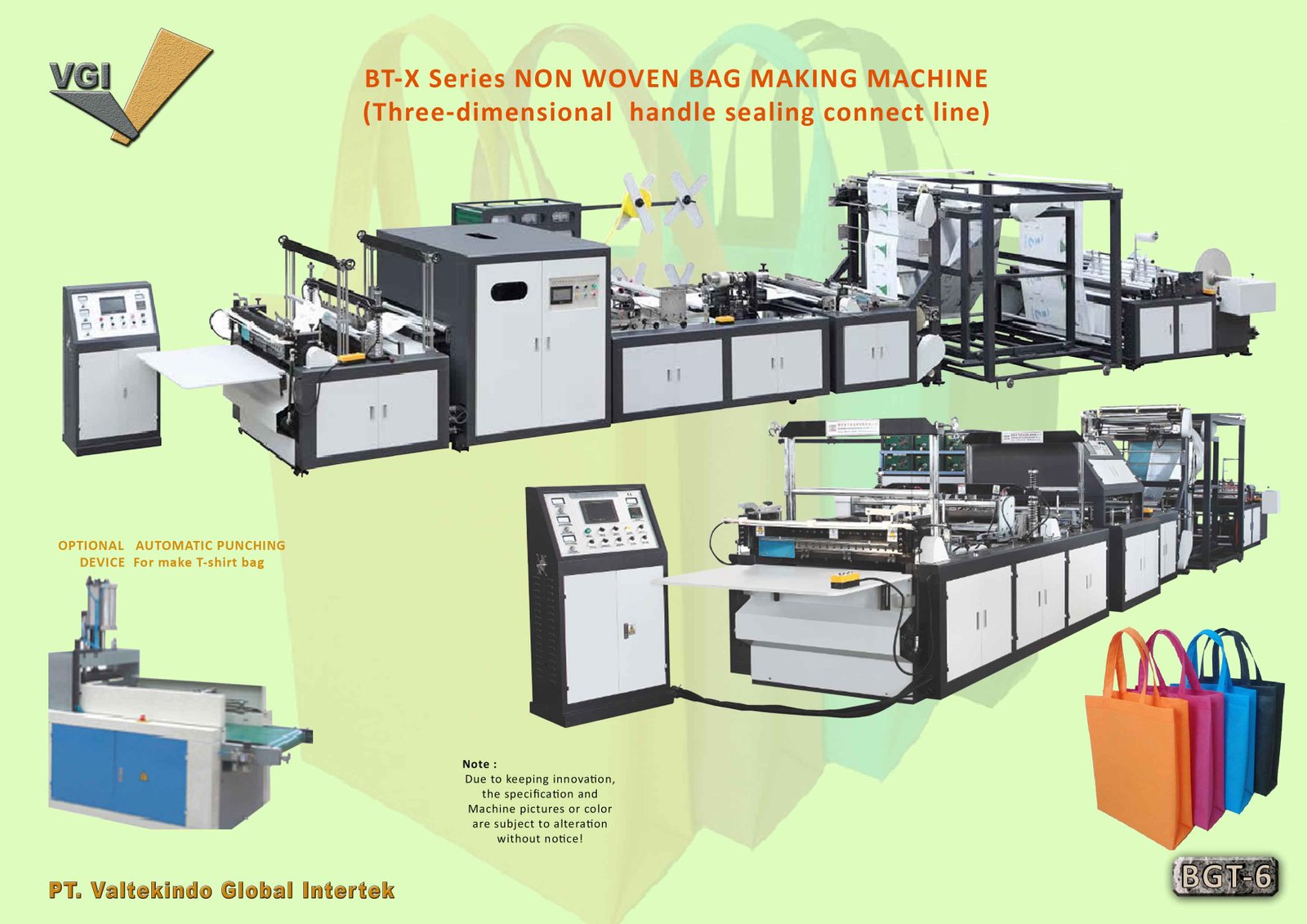 NON WOVEN BAG MAKING MACHINE (Three dimensional  handle sealing connect line)