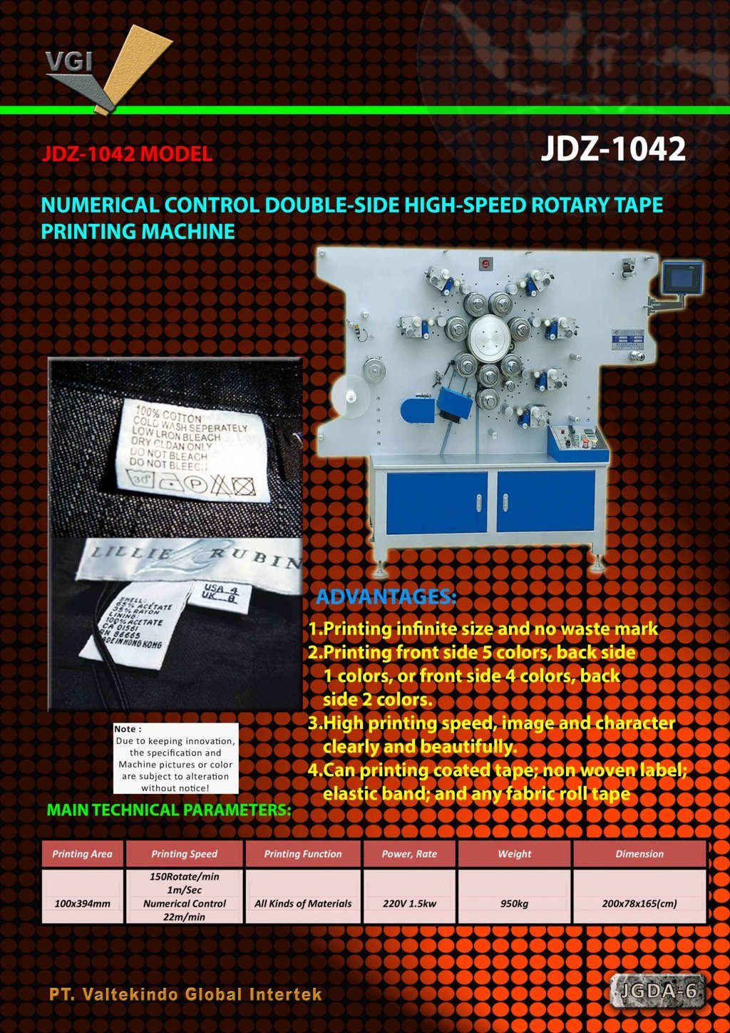 Numerical Control Double Side High Speed Rotary Tape Printing Machine