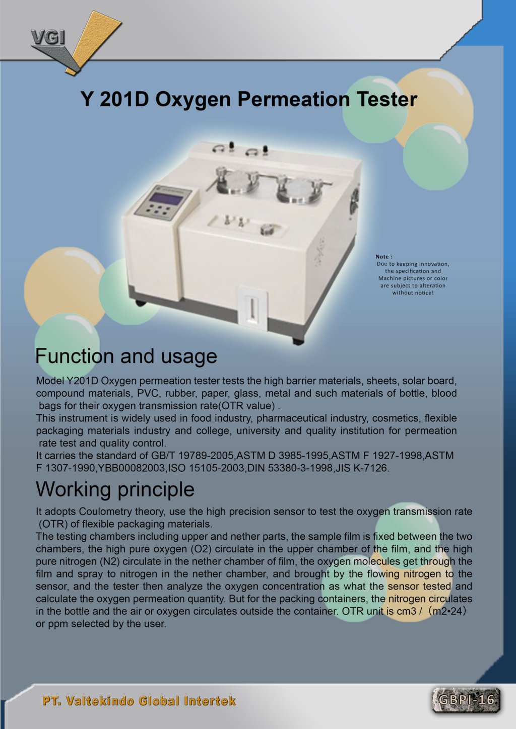 Oxygen Permeation Tester 2