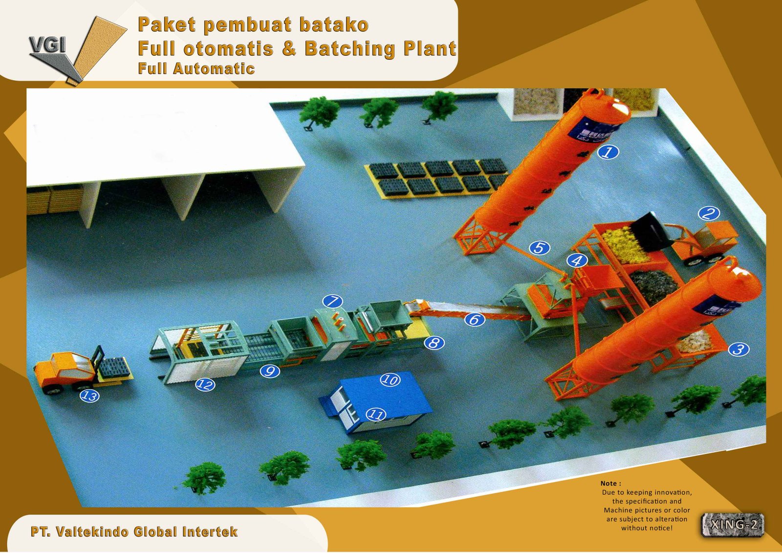 Paket pembuat batako full otomatis & Batching Plant2