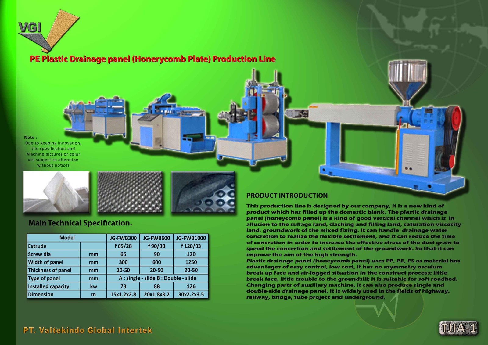 PE Plastic Drainage panel (Honerycomb Plate) Production Line