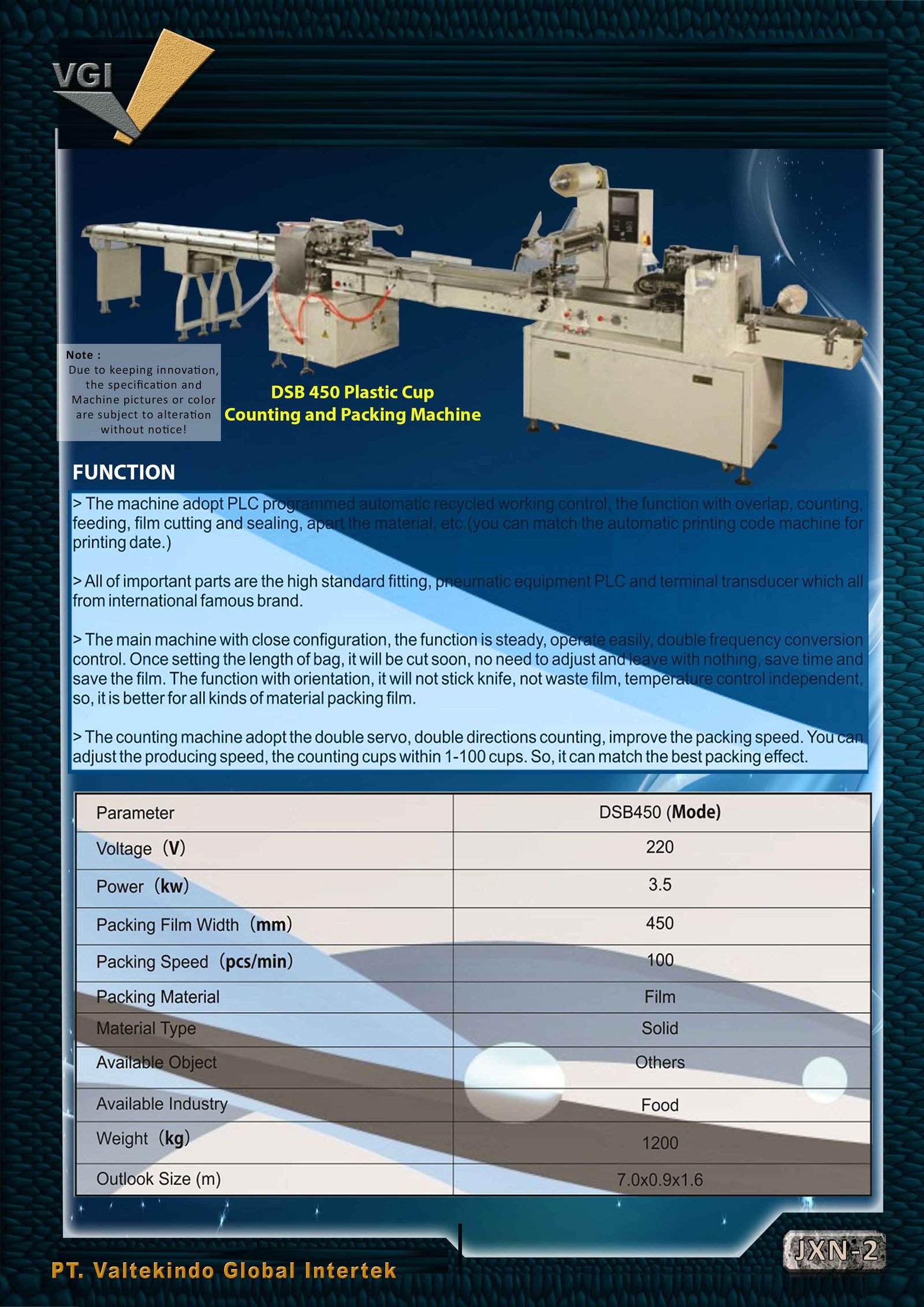 Plastic Cup Counting & Packing Machine