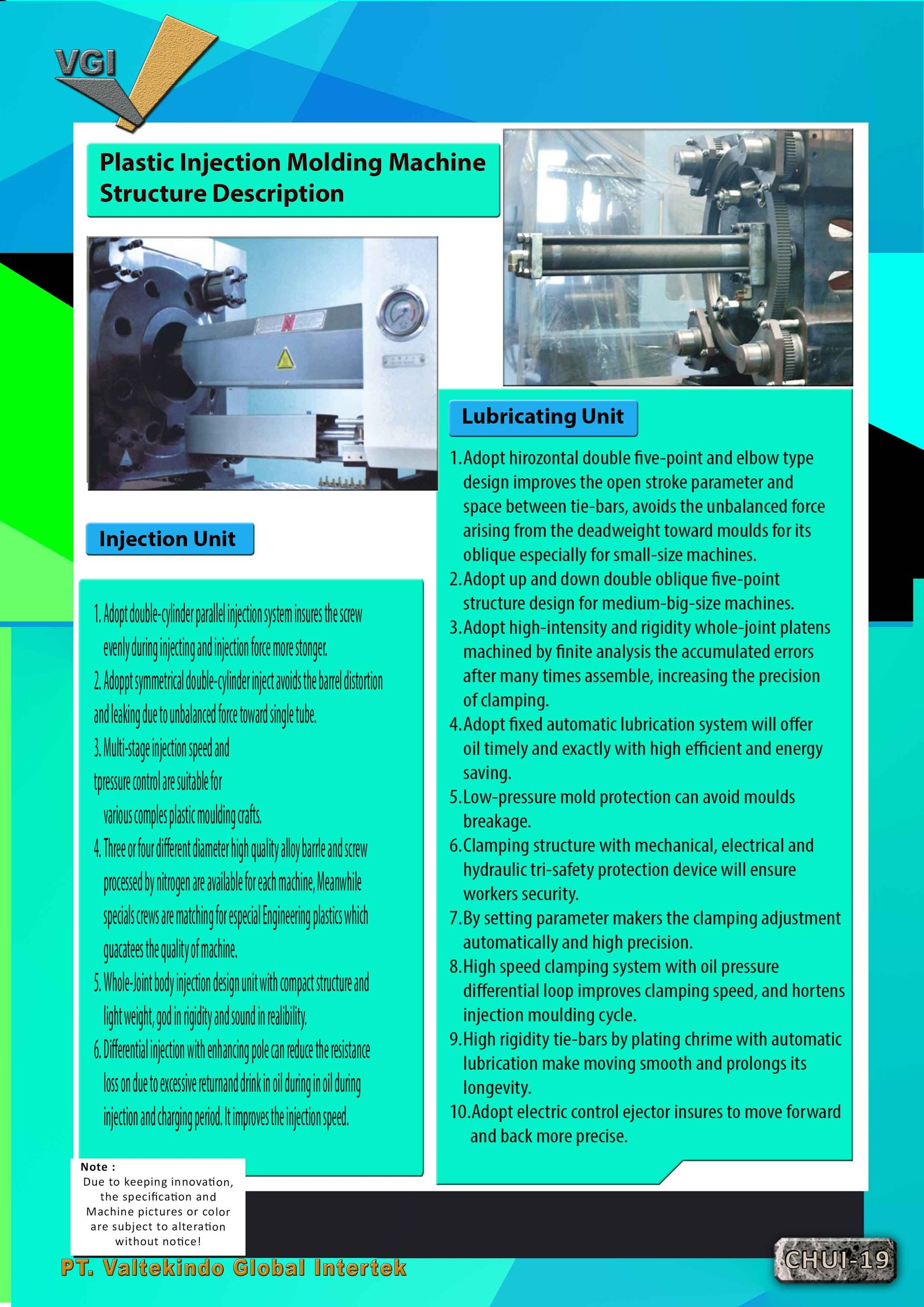 Plastic Injection Molding Machine Structure Description