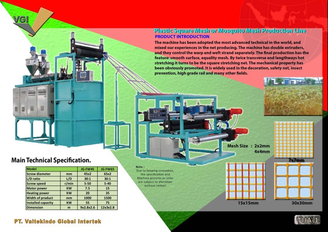 Plastic Square Mesh or Mosquito Mesh Production Line