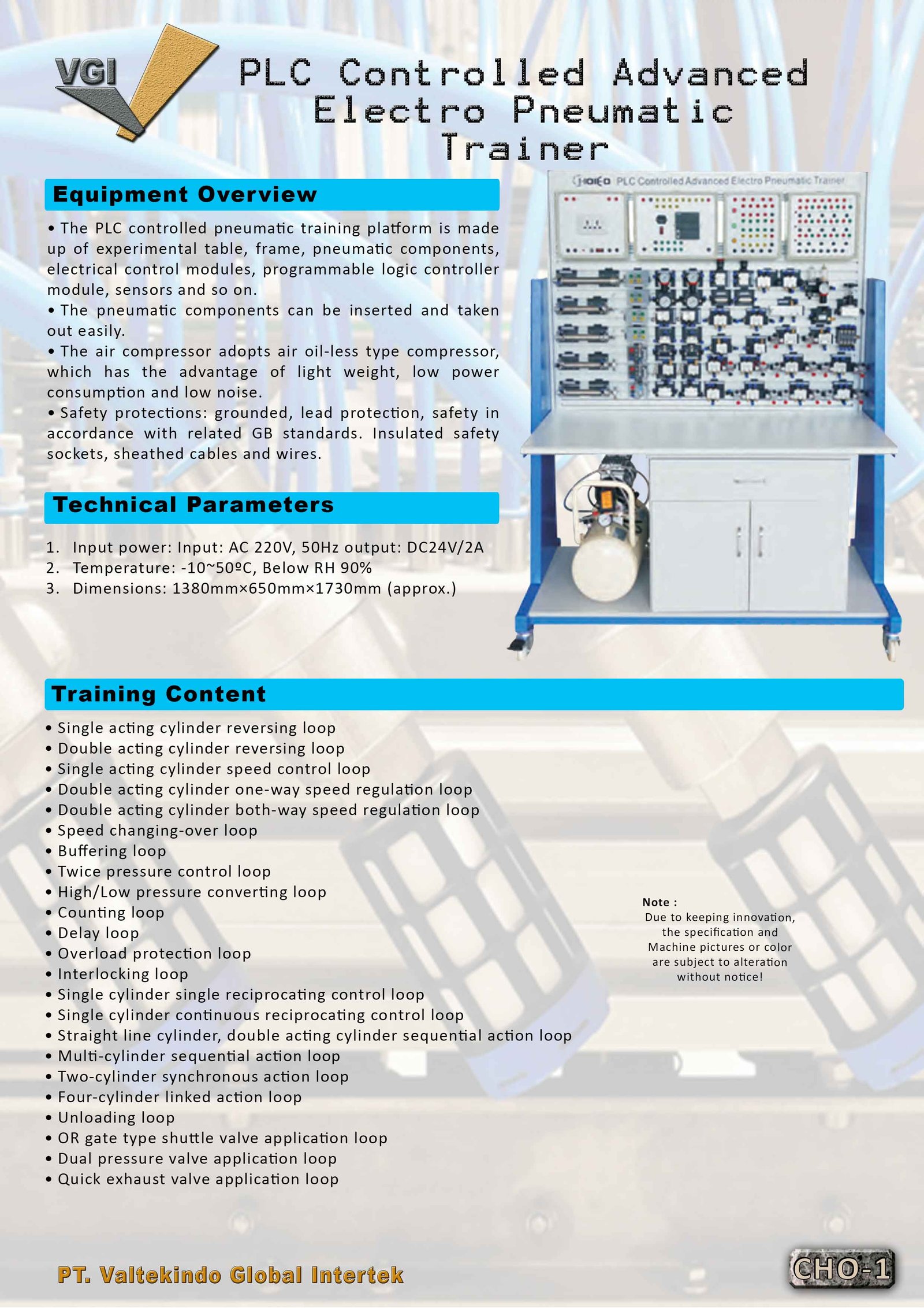 PLC Controlled Advanced Electro Pneumatic Trainer