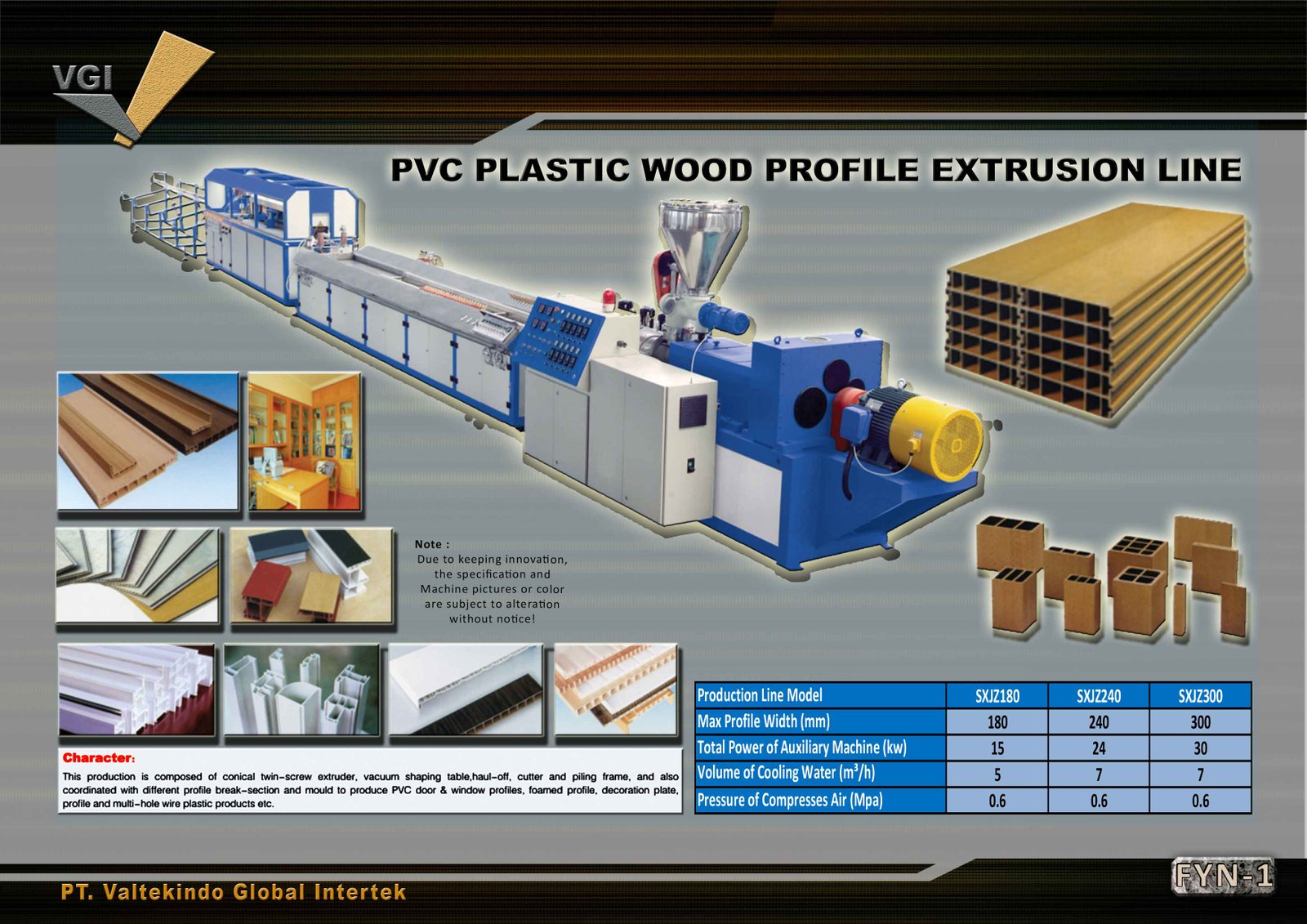 PVC Plastic Wood Profile Extrusion 