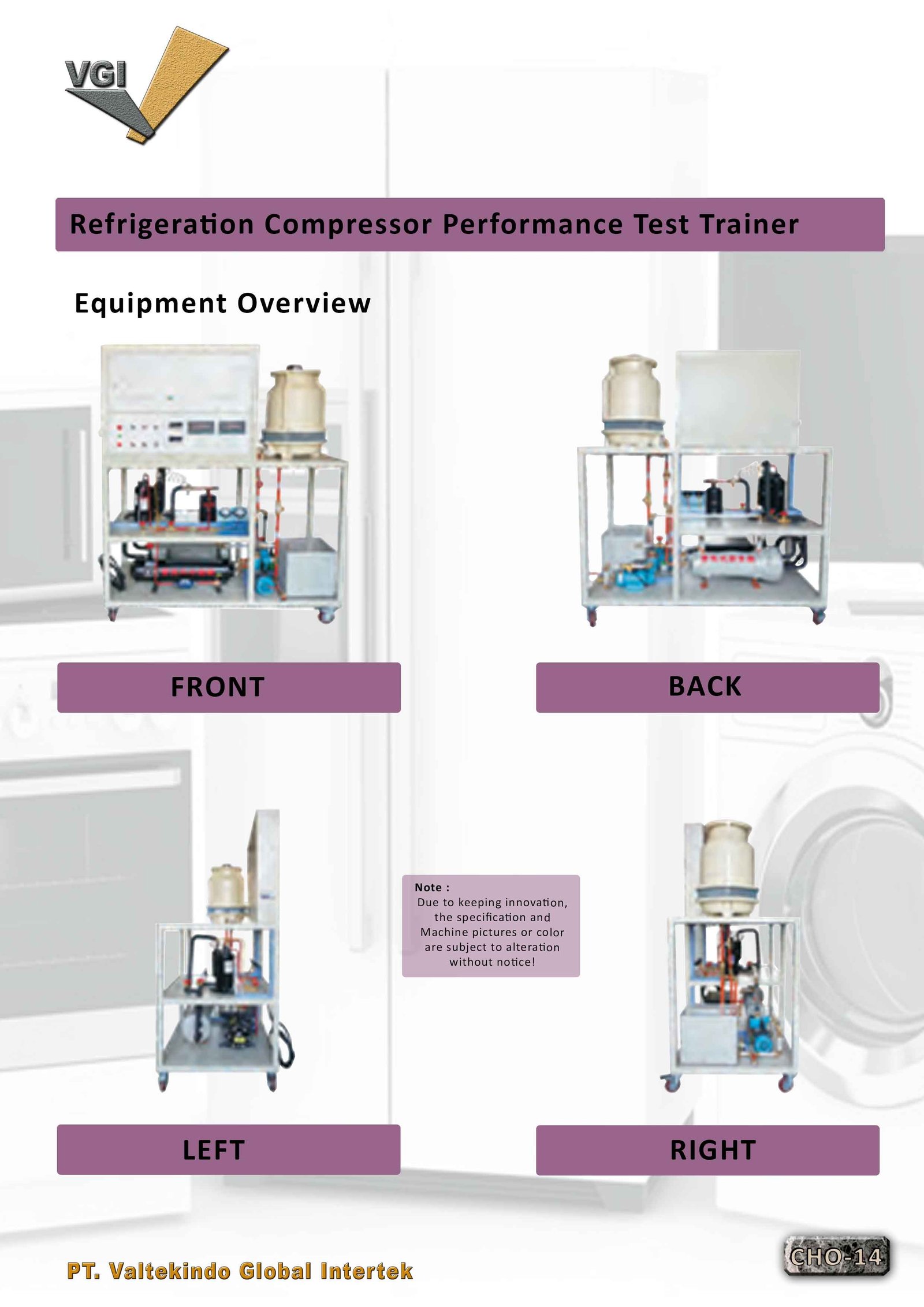 Refrigeration Compressor Performance Test Trainer 2 