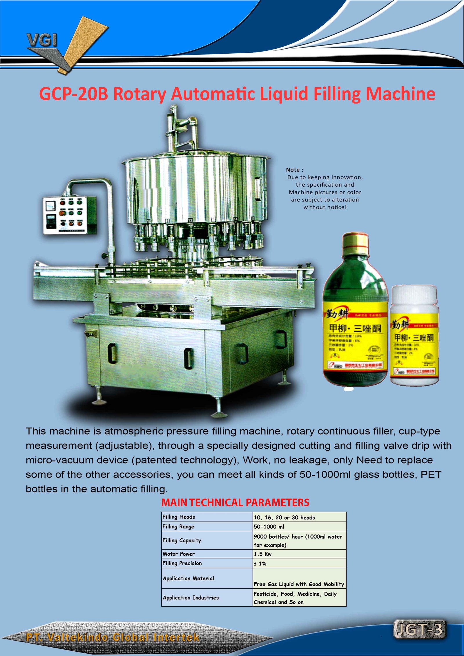 Rotary Automatic Liquid Filling Machine