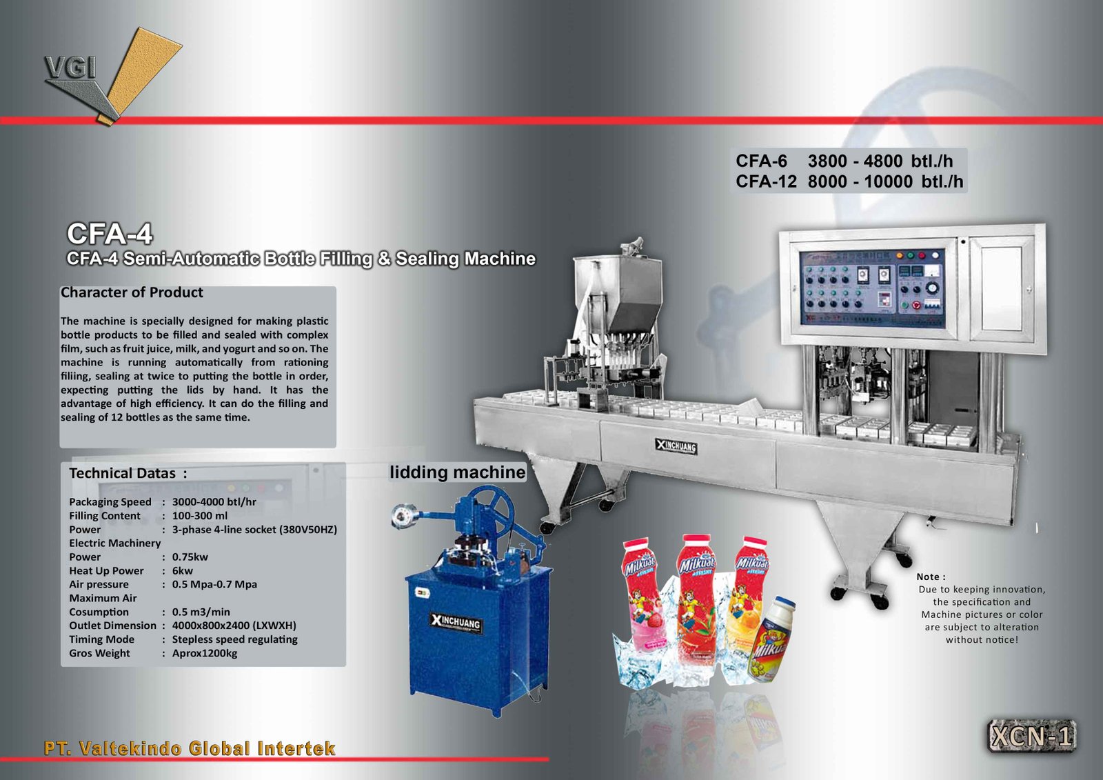 semi Automatic Bottle Filling & Sealing Machine