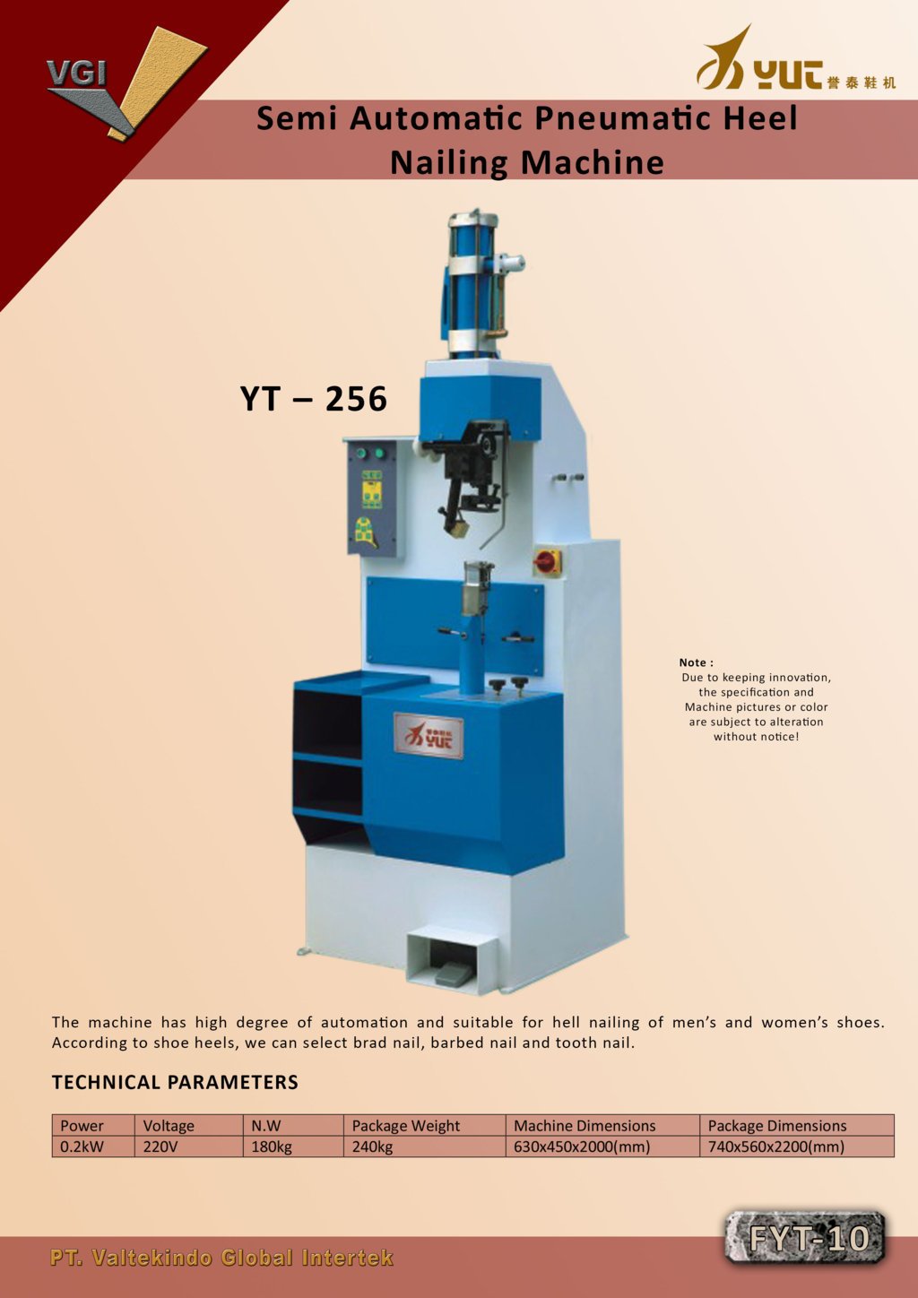 Semi automatic Pnemautic Heel Nailing Machine