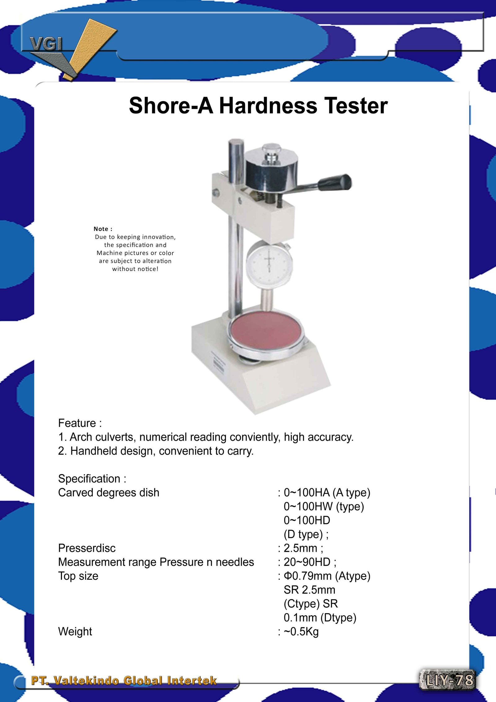 Shore-A Hardness Tester