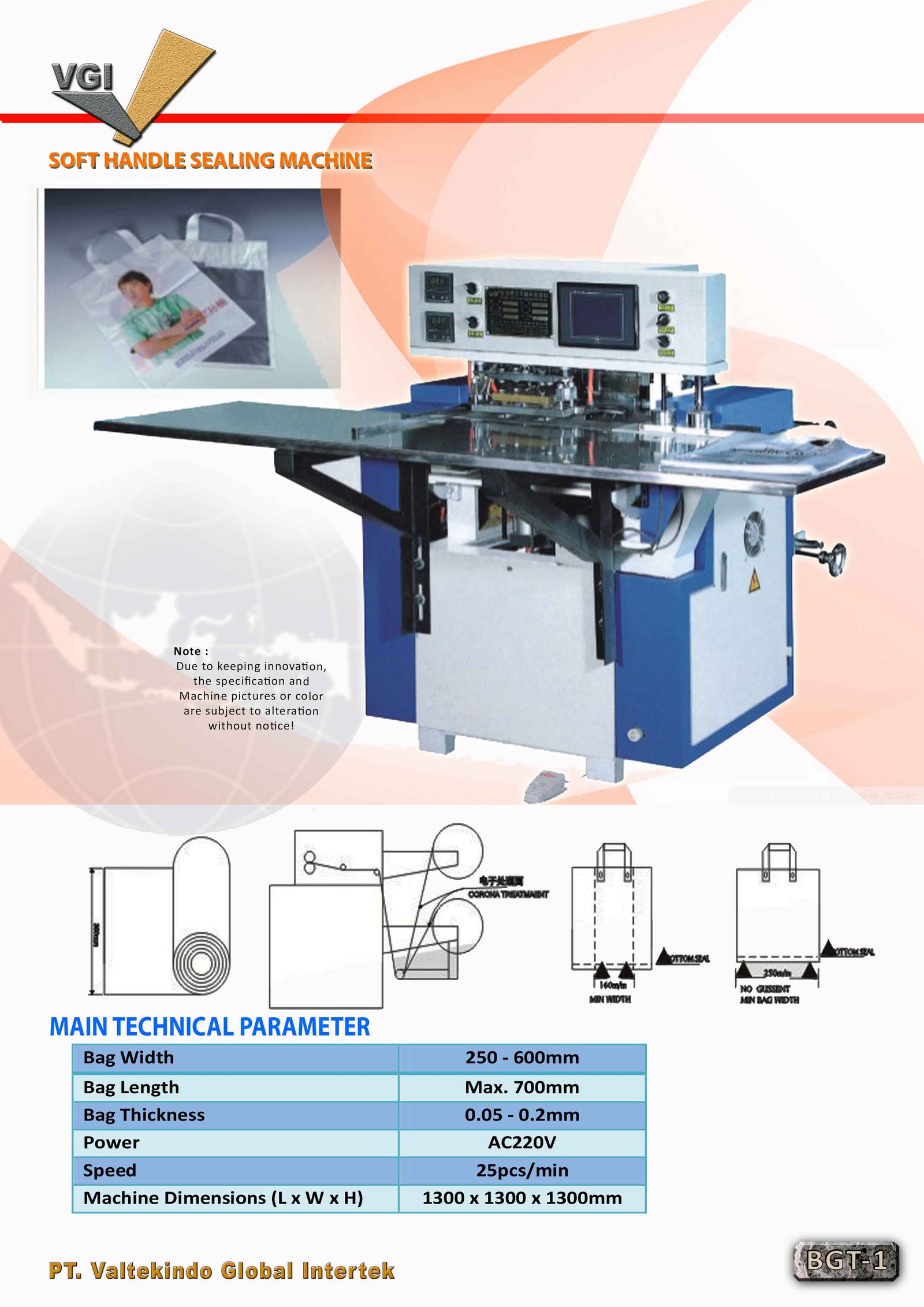 SOFT HANDLE SEALING MACHINE