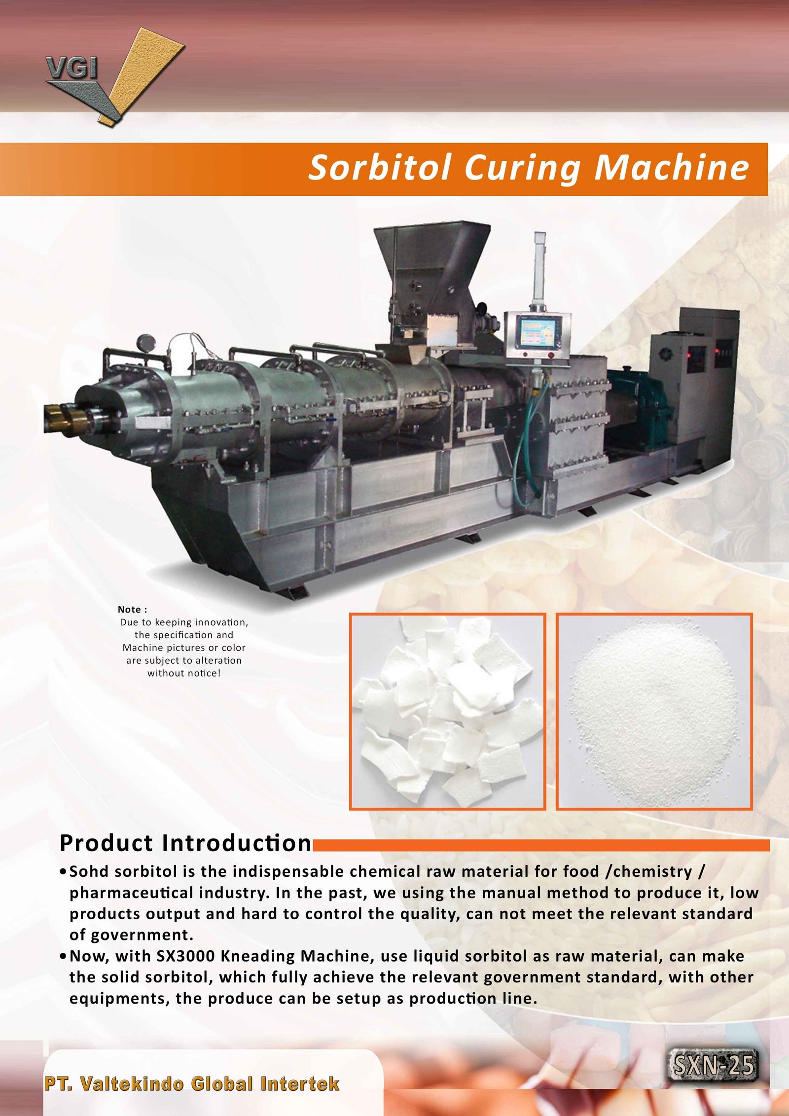 Sorbitol Curing Machine