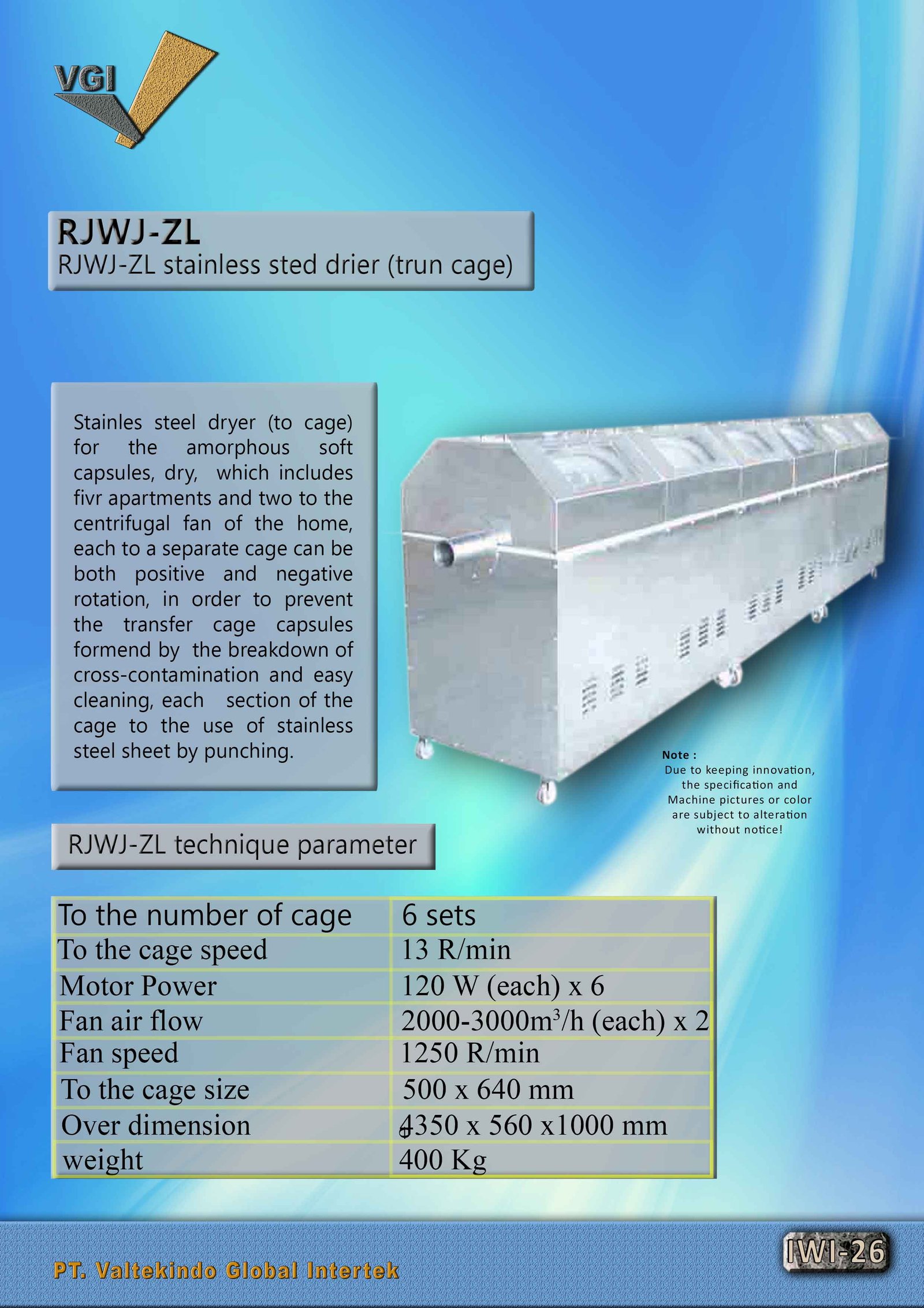 Stainless Sted Drier (trun cage)