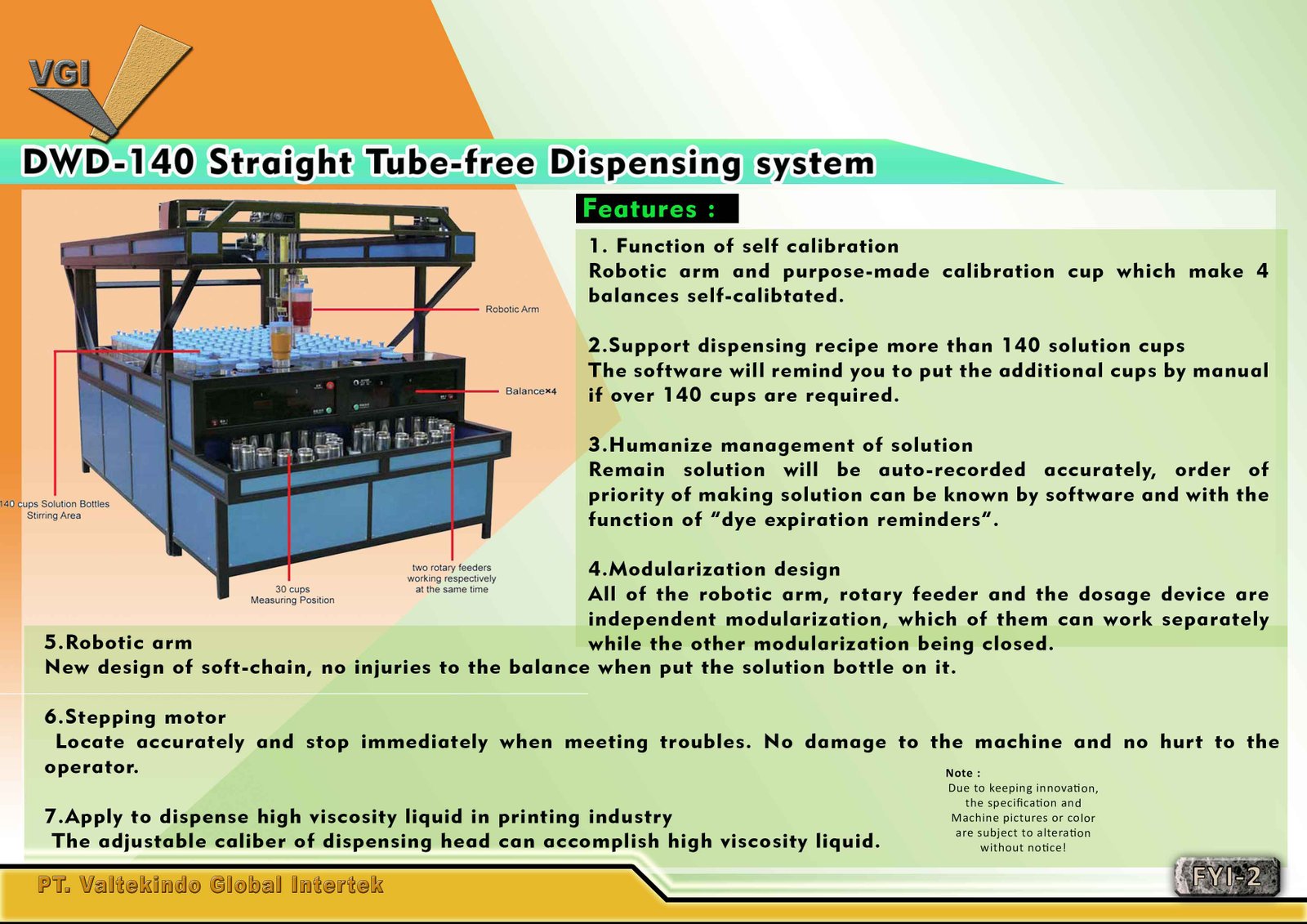 Straight Tube-Free Dispensing System 