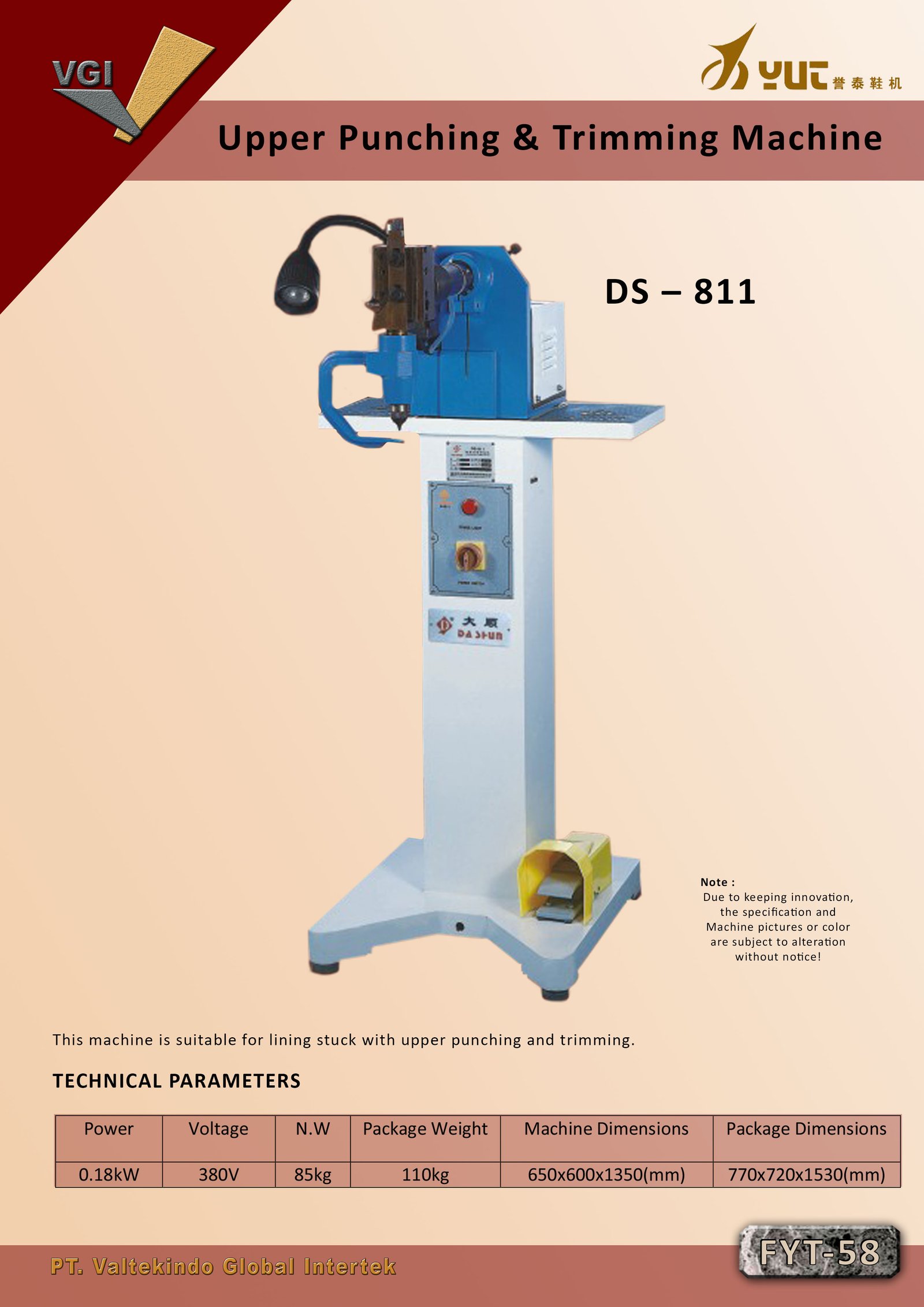 Upper Punching & Trimming Machine