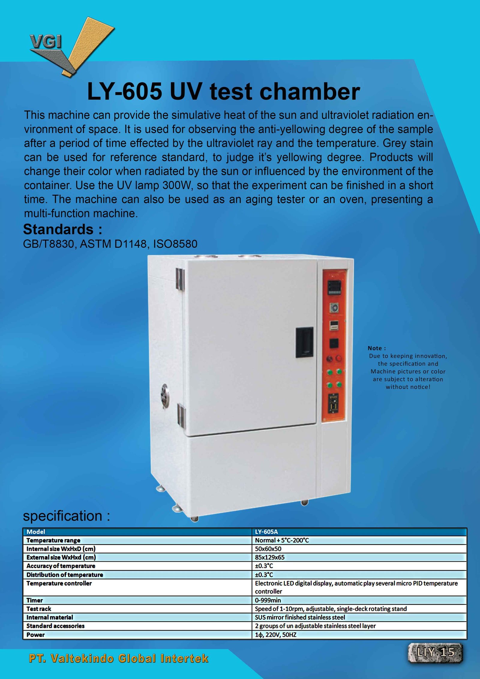 UV Test Chamber