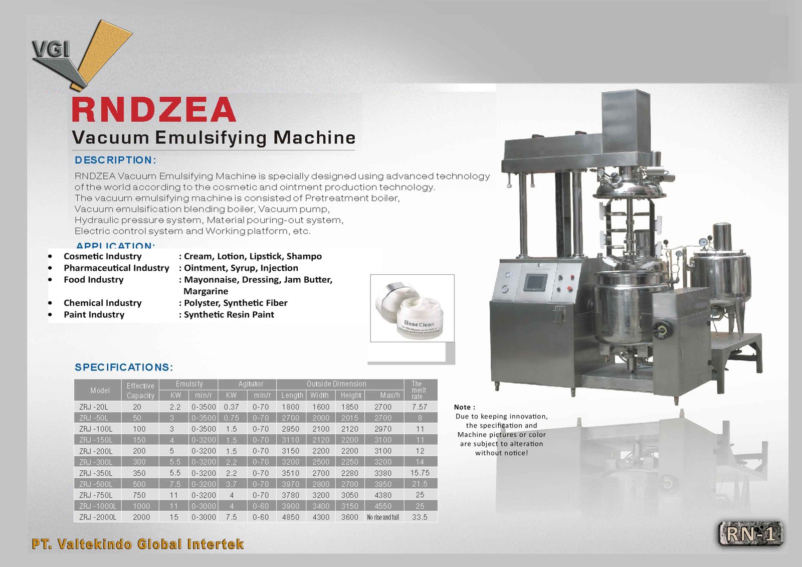 Vacuum Emulsifying Machine 