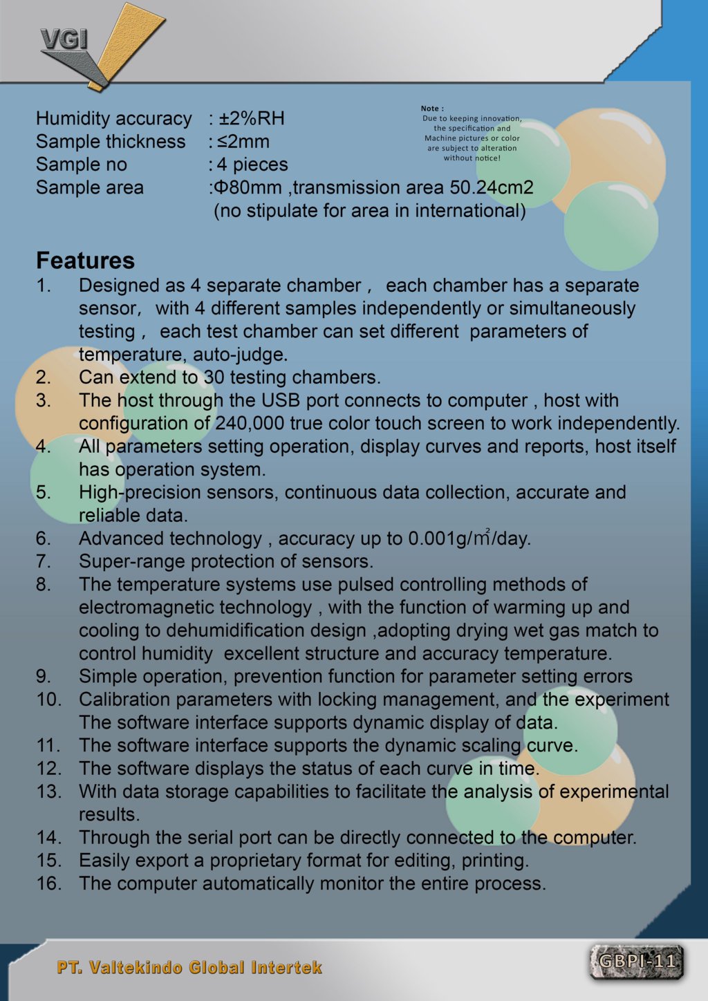 Water Vapor Permeation Analyzer 3 Features